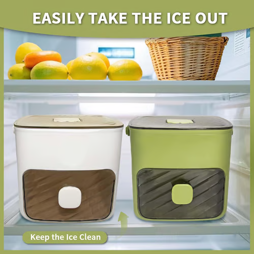 🌞Tragbarer Eiswürfelbereiter mit Deckel und Aufbewahrungsbox
