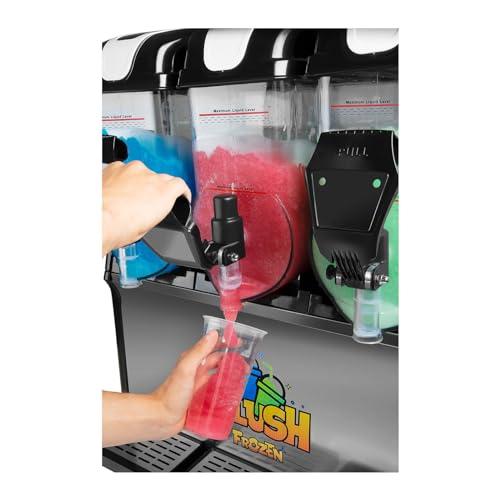Royal Catering Machine à granitas granités boissons frappées RCSL 3/15 (3 x 15 litres, 980 W, Température 2 à 3 °C, Sans BPA) : Cuisine et Maison