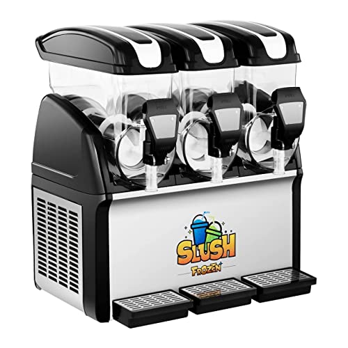 Royal Catering Machine à granitas granités boissons frappées RCSL 3/15 (3 x 15 litres, 980 W, Température 2 à 3 °C, Sans BPA) : Cuisine et Maison