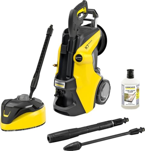 Kärcher Hochdruckreiniger K 7 Premium Power Home, Druck: 180 bar, Durchfluss: 600 l/h, Flächenleistung: 60 m²/h, Leistung: 3.000 W, Schlauchtrommel, mit Pistole, Dreckfräser, Strahlrohr : Garten