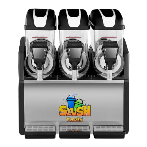 Royal Catering Machine à granitas granités boissons frappées RCSL 3/15 (3 x 15 litres, 980 W, Température  2 à  3 °C, Sans BPA) : Cuisine et Maison