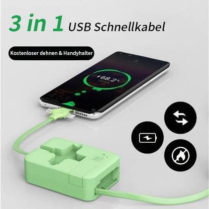 🔥3 in 1 Datenleitung Schnellladeleitung Speicherbox⚡⚡